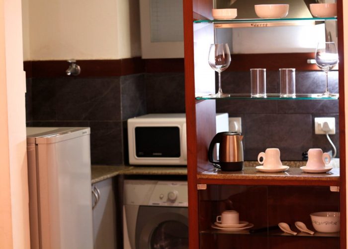 Kitchenette of 1 BHK Apartment at Osaka Serviced Apartments in Gurgaon