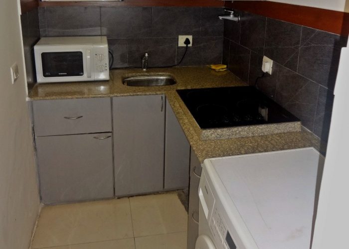 Fully equipped kitchenette of studio apartments at Osaka Serviced Apartments